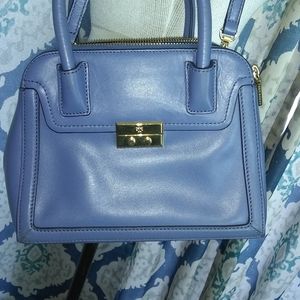 Tory Burch Leather Blue Satchel/Crossbody